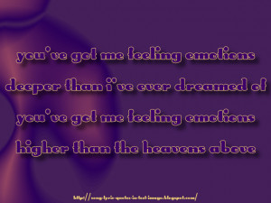 Emotions - Mariah Carey Song Lyric Quote in Text Image