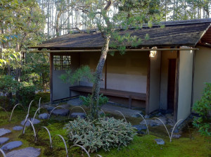Koshikake-machiai , waiting bench in tearoom garden