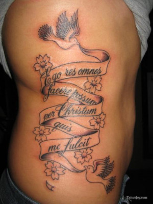 Awful Quote Tattoo on Left Collarbone
