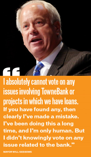 Sessom’s Council Votes Benefitted Towne Bank Borrowers
