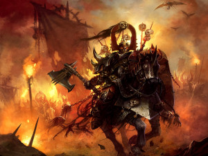 Warhammer Chaos knight warrior sci fi fantasy dark fire battle war art ...