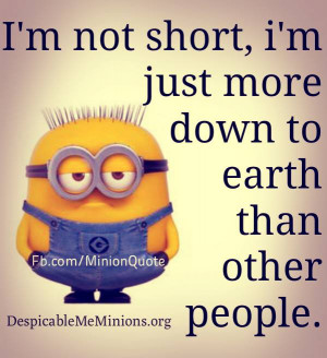Funny Minion Quotes – Im not short