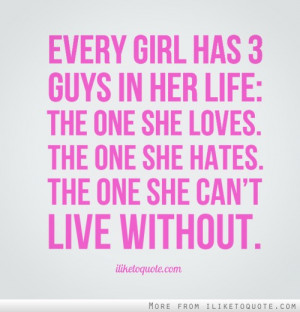 ... her life: The one she loves. The one she hates. The one she can't live