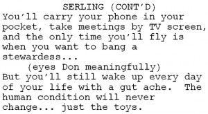 MAD MEN Spec Script has Don Draper meet Twilight Zone's Rod Serling