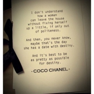 Coco Chanel quote via The Girls of Lincoln Park