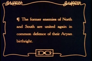 Carton extrait de Naissance d'une nation de D.W. Griffith