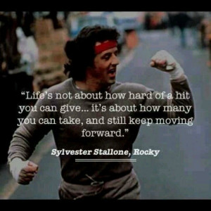 ... Rocky Balboa movie would have such an inspirational quote