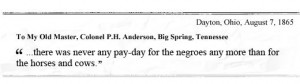 Shot at. Never paid. But I'm glad you're well': Slavery letter, 147 ...
