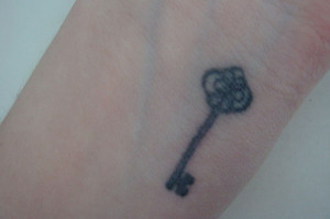 More Information on Key wrist tattoo