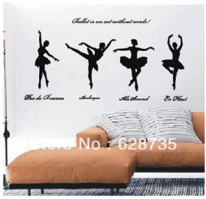 ... art .. ballet quotes removable vinyl wall art mural stickers dancing