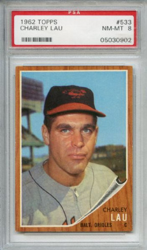 1962 Topps 533 Charley Lau PSA NM-MT 8