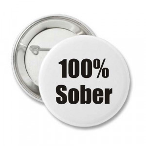 Home > Recovery Buttons > 100% Sober - Recovery Badge
