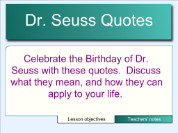 Dr. Seuss quotes [SMART Notebook lesson]