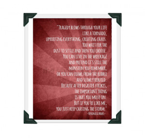 Tragedy Quote - Red Blue or Gray - Veronica Mars - Quotation Art Print