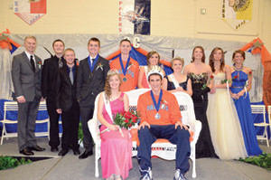 , front row, from left: Homecoming Queen Krista Huff and Homecoming ...