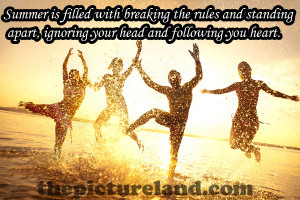 Summer Sayings With Pictures Of People Playing In Water