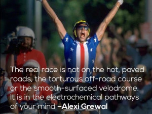 race is not on the hot, paved roads, the torturous off-road course ...
