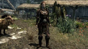 Skyrim Female Woman Leather Armor