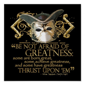 Twelfth Night Quote (Gold Version) Posters