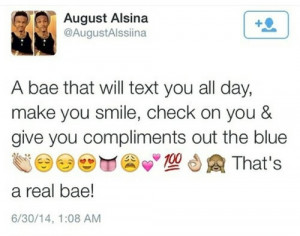 ... for this image include: couple, cute, text, august alsina and real bae