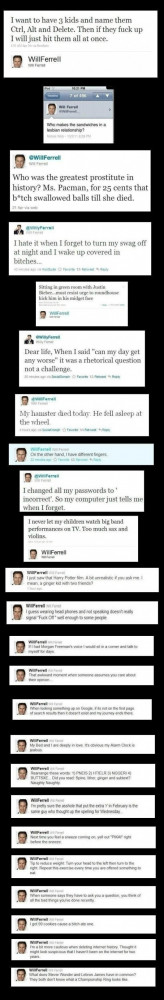 funny will ferrell tweets and quotes cool top lists top ten lists