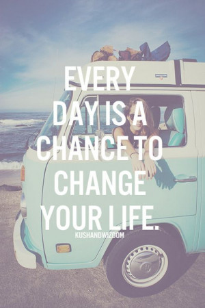 Life Quote: Everyday is a chance to change your life