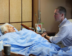As a hospice worker, Joe Ackerman is in the room when patients take ...