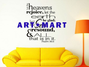 de la biblia de la pared calcomanías salmo 96:11 - de vinilo de ...