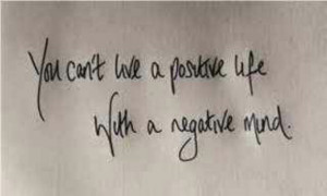 Release negative energy.