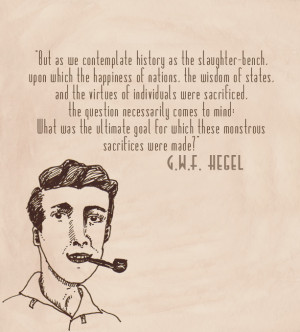 Hegel: a quotation from The Philosophy of History