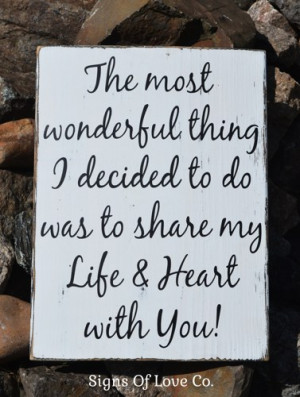 _gift_rustic_wood_sign_love_quote_share_my_life_heart_with_you ...