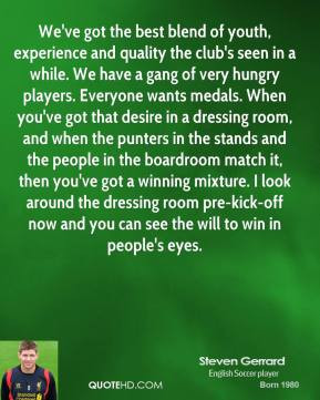 Steven Gerrard - We've got the best blend of youth, experience and ...