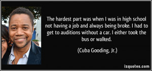 was when I was in high school not having a job and always being broke ...