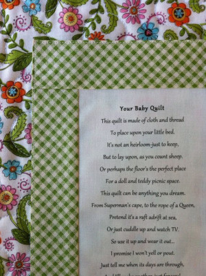 Custom Quilt Labels on Etsy for $25.00.The thought, care and emotions ...