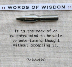 Aristotle Quote On Understanding Ideas