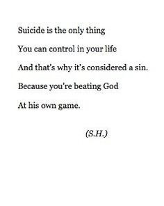 Suicide quote More