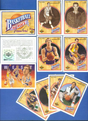 Jerry West - UDA AUTOGRAPHED - 1992 Upper Deck Heroes Set (Lakers ...