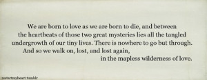 ... meaningful, quote, quotes, sad, tangled love, text, wilderness, words
