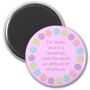 Pretty Attitude of Gratitude flower magnet