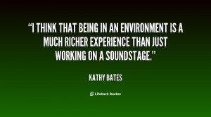 ... is a much richer experience than just working on a soundstage