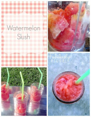 ... Slush Recipes, Yummy Watermelon, Frozen Watermelon, Watermelon Slush