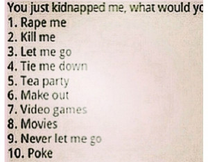 What If you Kidnapped me? by Catsovt