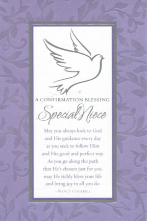 Confirmation Blessing: Special Niece (Purple Border) (Dayspring 6569 ...