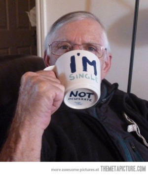 Funny photos funny old man drinking mug