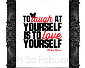 Love Yourself // Mickey Mouse Quote // Disney Printed Artwork ...