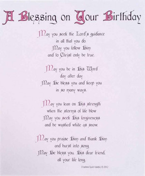 Birthday Blessing – for Women/Girls – Black Tie Collection 8×10 ...