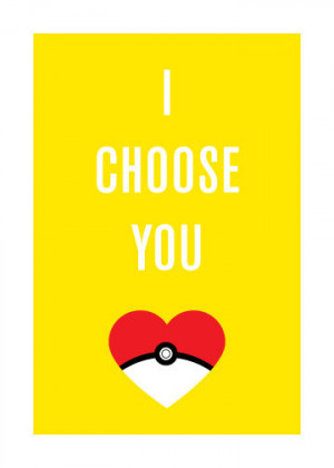 Pokemon I Love You Cute I choose you - geeky greeting