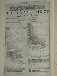 Facsimile of the 1623 First Folio