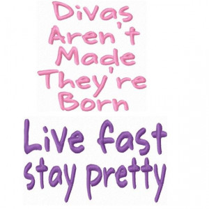 DIVA GIRL SAYINGS Embroidery Machine Designs by IzabellasCloset
