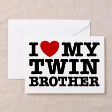 Love My Twin Brother Greeting Cards (Pk of 10) for